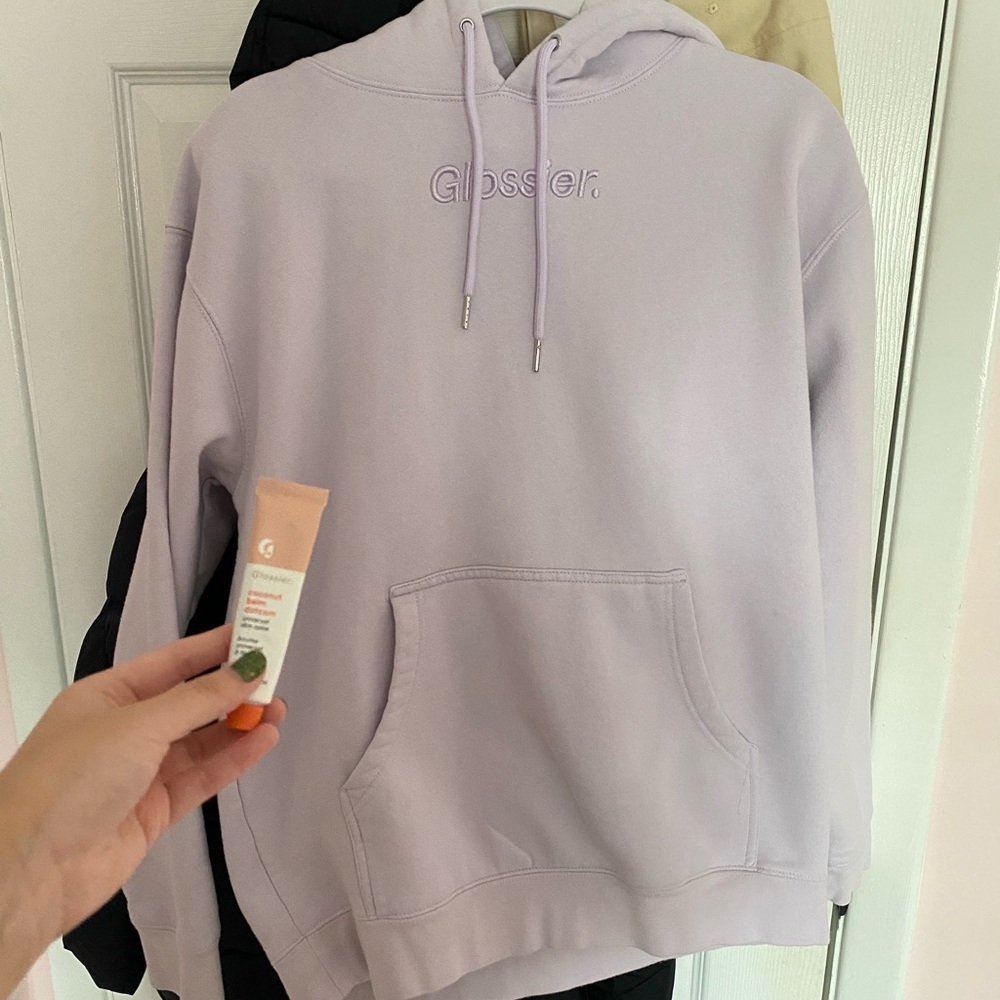 glossier lavender hoodie and coconut bdc bundle
